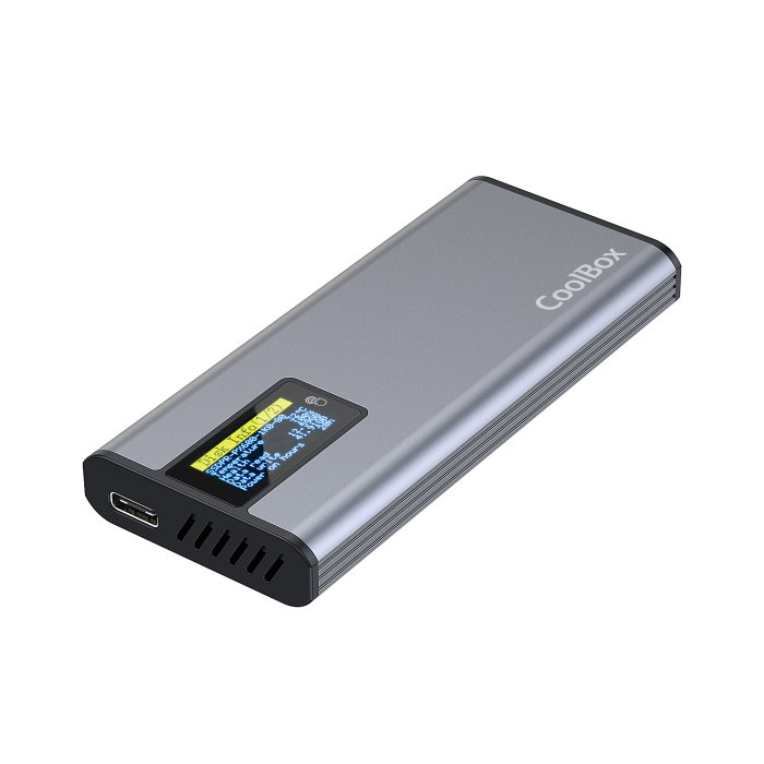 COOLBOX CAJA SSD M.2 NVME/SATA LCD COOLBOX MINICHASE PS32 COOLBOX CAJA SSD M.2 NVME/SATA LCD COOLBOX MINICHASE PS32