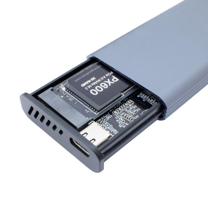 Coolbox miniChase PS32 Carcasa Externa SSD M.2 NVMe/SATA Gris