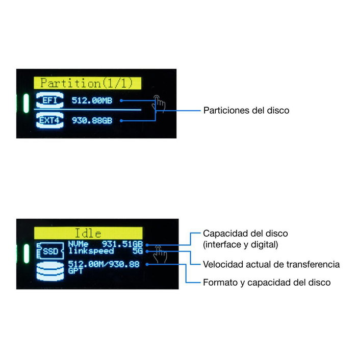 Coolbox miniChase PS32 Carcasa Externa SSD M.2 NVMe/SATA Gris