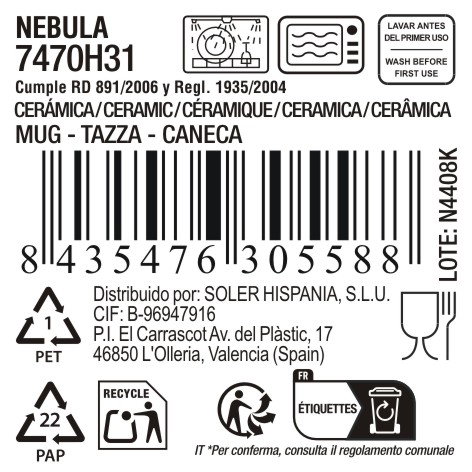 La Mediterranea Taza Nebula 180ml MD