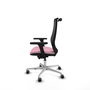 PIQUERAS Y CRESPO Silla de oficina Mardos con mecanismo Sincro/Traslack, Rosa y Negro