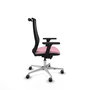 PIQUERAS Y CRESPO Silla de oficina Mardos con mecanismo Sincro/Traslack, Rosa y Negro