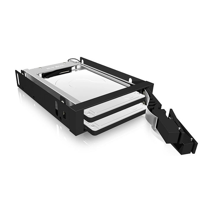 ICY BOX IB-2227StS Adaptador de Disco Duro 2x 2.5" a 3.5" SATA para Bahía, Negro