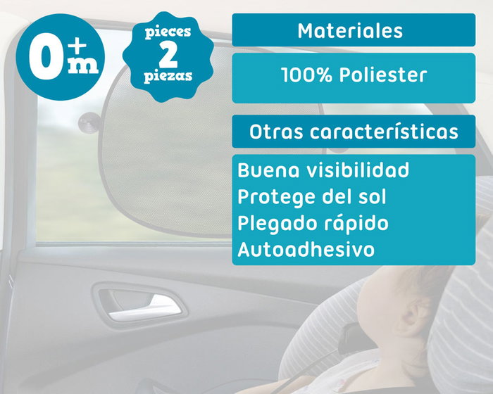 KioKids Parasol Para Coche Negro KioKids Parasol Para Coche Negro