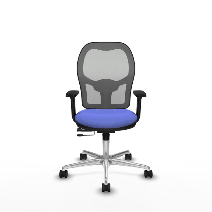 PIQUERAS Y CRESPO Silla de oficina Jorquera con mecanismo Sincro/Traslack Azul claro y Gris