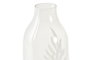 DKD Home Decor Jarrón de Cristal Grabado Tropic Leaf Hojas Transparente