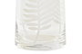 DKD Home Decor Jarrón de Cristal Grabado Tropic Leaf Hojas Transparente