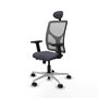 PIQUERAS Y CRESPO Silla de oficina Motilla con mecanismo Sincro/Traslack, Gris