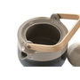 DKD Home Decor Tetera de Porcelana y Bambú Azul 1L