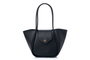 Lucky Bees Greta - Bolso de Hombro Negro en Cuero de Polivinilo