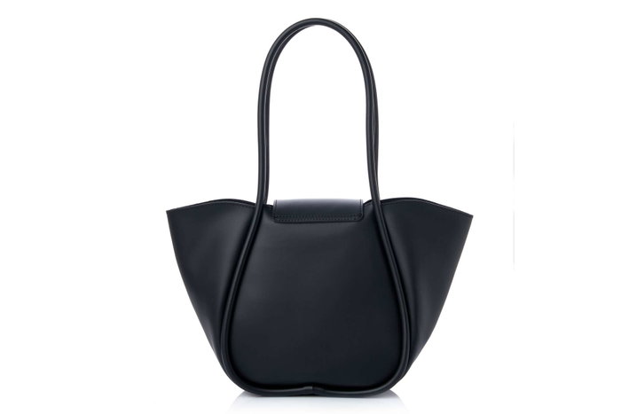 Lucky Bees Greta - Bolso de Hombro Negro en Cuero de Polivinilo