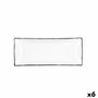 Quid Plato Bocata Porcelana Gastro Black Blanco y Negro (6 Unidades)