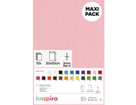 Innspiro Fieltro Acrílico Rosa Claro Láminas 20x30cm 2mm
