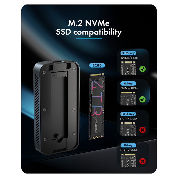 ICY BOX Diamond Case 1980 Thunderbolt 5 M.2 NVMe Case Negro ICY BOX Diamond Case 1980 Thunderbolt 5 M.2 NVMe Case Negro