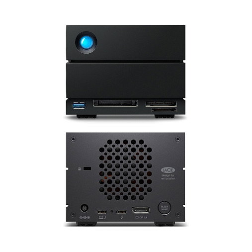 LaCie 2big Dock V2 Unidad de Escritorio RAID de 48TB con Thunderbolt 3, USB 3.2 Gen 2, DisplayPort 1.4, Color Negro, compatible con Mac/Windows