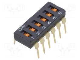 Aratas (Formerly Omron Components) Interruptor DIP-SWITCH 6 Secciones THT