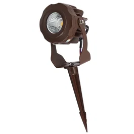 Foco Led con Pincho Jardín 10W IP65 2700K Acabado Marrón