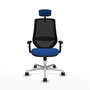 PIQUERAS Y CRESPO Silla de oficina Mardos con mecanismo Sincro, Azul y Negro