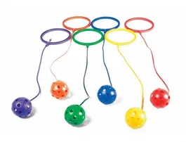 Amaya Juego Pelota con Asa Cuerda 29 cm Material Psicomotricidad