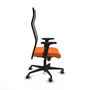 PIQUERAS Y CRESPO Sillón Albacete Naranja y Negro con Mecanismo Sincro y Brazos 2D