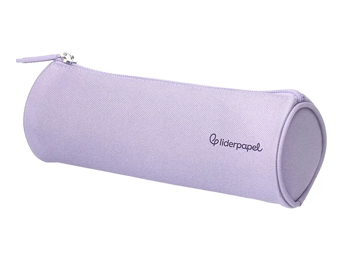 Liderpapel Estuche portatodo Classic cilíndrico ancho lila