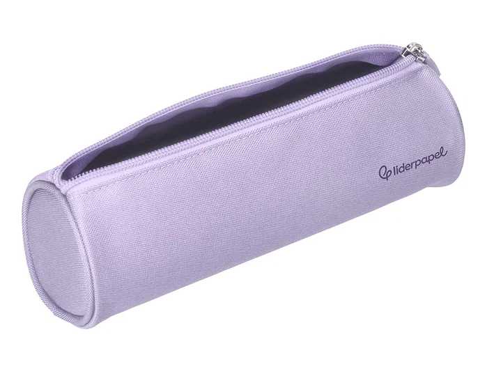 Liderpapel Estuche portatodo Classic cilíndrico ancho lila