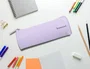 Liderpapel Estuche portatodo Classic cilíndrico ancho lila
