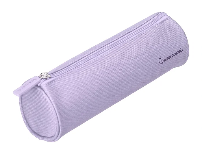 Liderpapel Estuche portatodo Classic cilíndrico ancho lila