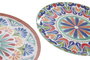 DKD Home Decor Platos de Melamina Mandala Multicolor Surtido de 2