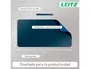 Leitz Alfombrilla de Escritorio Grande 80x40 cm Azul Oscuro, Protectora Impermeable para Teclado y Ratón