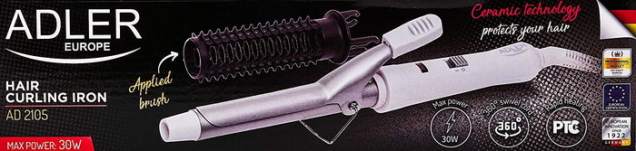 Adler RIZADOR DE PELO ADLER 25W - CABLE ROTATIVO