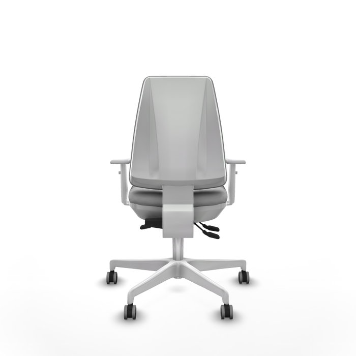 PIQUERAS Y CRESPO Silla de oficina Elche con mecanismo Asincro, Gris claro y Blanco