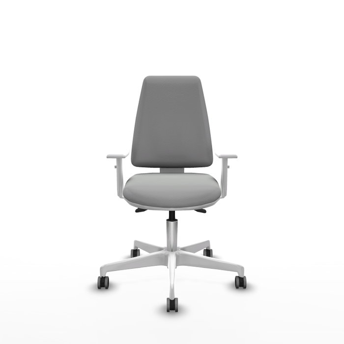 PIQUERAS Y CRESPO Silla de oficina Elche con mecanismo Asincro, Gris claro y Blanco