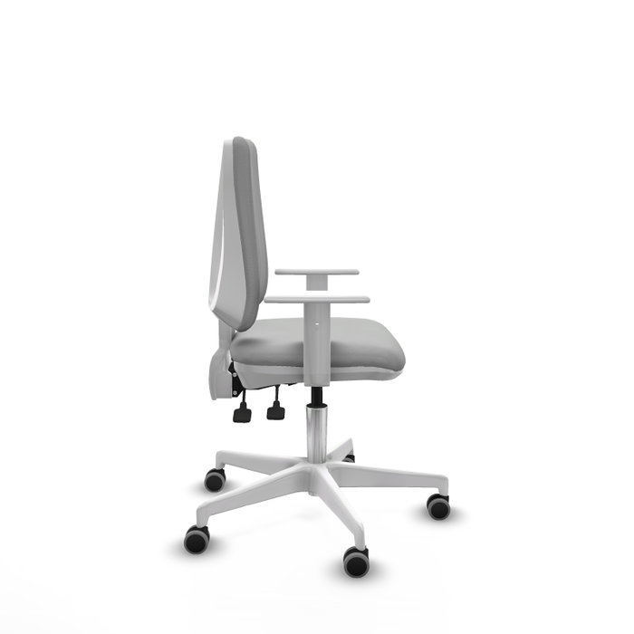 PIQUERAS Y CRESPO Silla de oficina Elche con mecanismo Asincro, Gris claro y Blanco