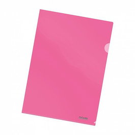 Dosier Angulo Recto Dohe Pp Cristal 120Μ A4 Rosa Paquete De 10