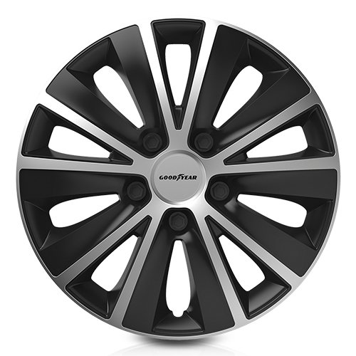 Goodyear Tapacubos Monaco Bicolor 15" Negro-Plata Cs1 GOD9054 - Juego de 4 Unidades