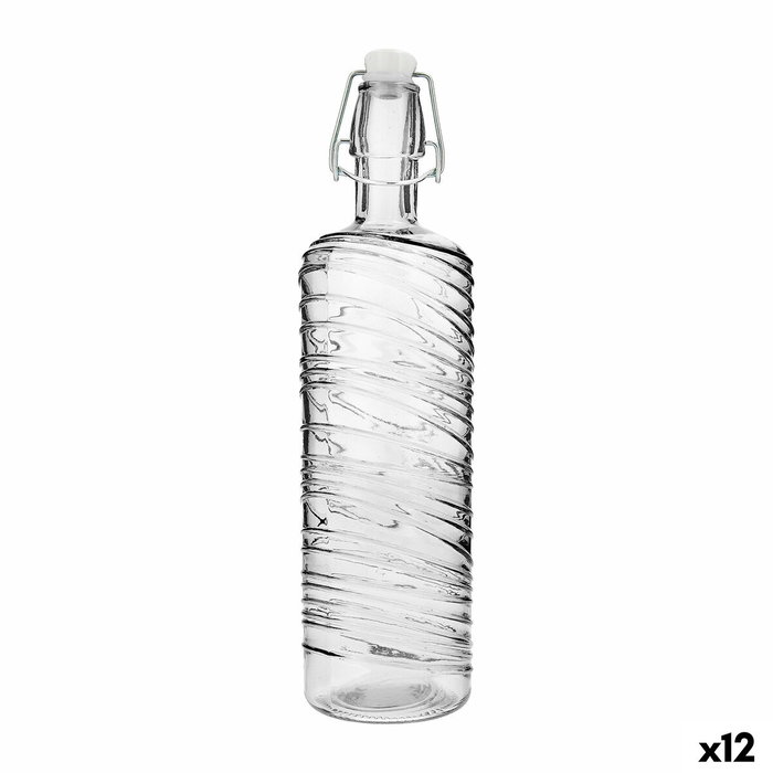 Quid Botella Mesa Aire Vidrio 1 L (12 Unidades) Transparente