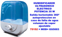 HJM Humidificador Ultrasónico GS5003 con Salida Orientable 360º, 25 W