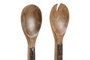 DKD Home Decor Set de 2 Utensilios de Mango Marrón Oscuro 30x2x8 cm