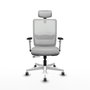 PIQUERAS Y CRESPO Silla de oficina Haches Gris claro y Blanco