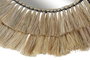 DKD Home Decor Espejo Balines Natural en Fibra - 55 x 55 cm, Ancho Marco 14 cm (2 Unidades)