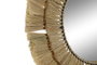 DKD Home Decor Espejo Balines Natural en Fibra - 55 x 55 cm, Ancho Marco 14 cm (2 Unidades)