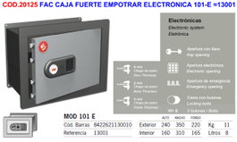 Caja fuerte electrónica de empotrar 101-E