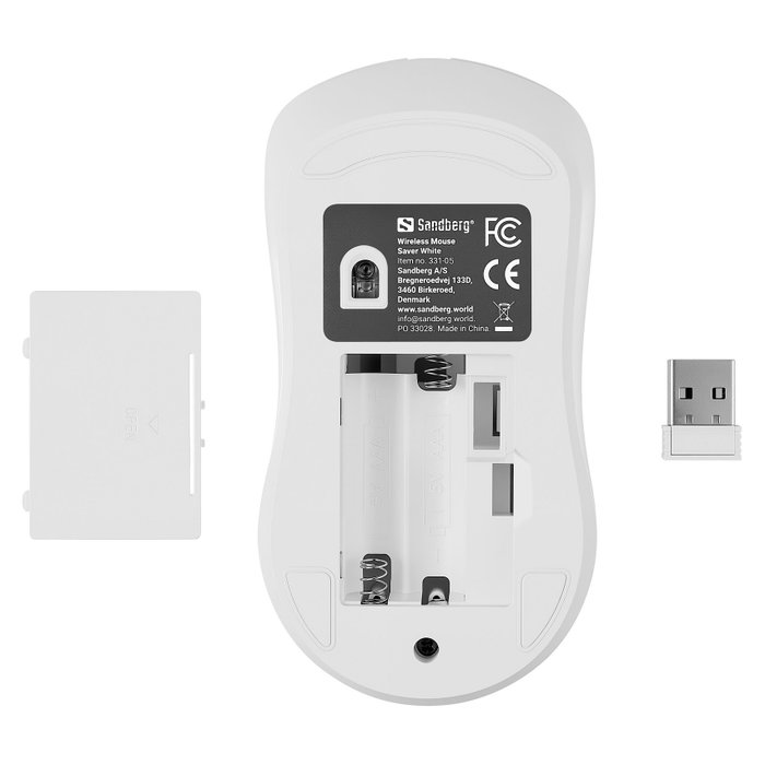 SANDBERG Wireless Mouse Saver Blanco