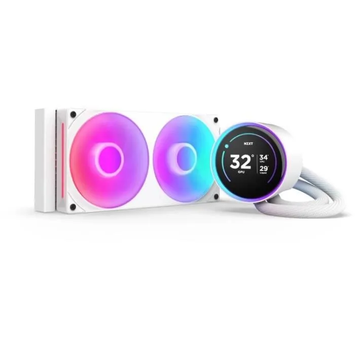 NZXT Kraken Elite 240 RGB Blanco con pantalla LCD y ventiladores RGB