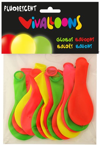 Blanca Globos Fluorescentes Colores Surtidos