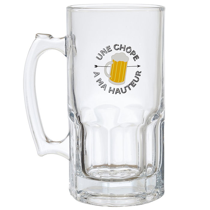 The Concept Factory Jarra de Cerveza XXL 1L Vidrio/Cristal Colección Pour Lui