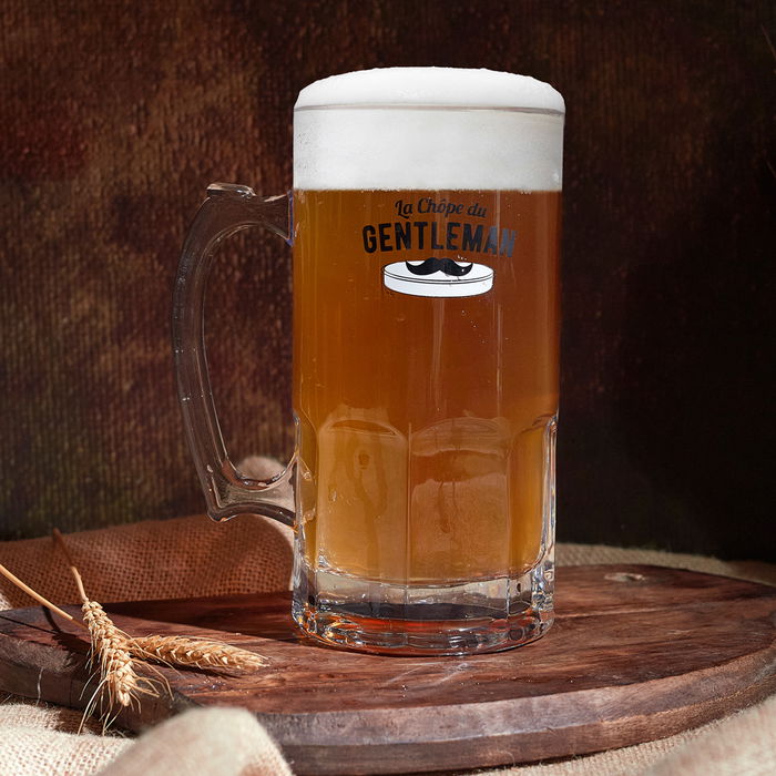 The Concept Factory Jarra de Cerveza XXL 1L Vidrio/Cristal Colección Pour Lui