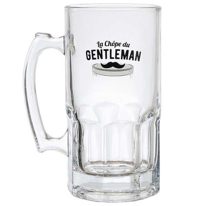 The Concept Factory Jarra de Cerveza XXL 1L Vidrio/Cristal Colección Pour Lui