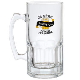 The Concept Factory Jarra de Cerveza XXL 1L Vidrio/Cristal Colección Pour Lui